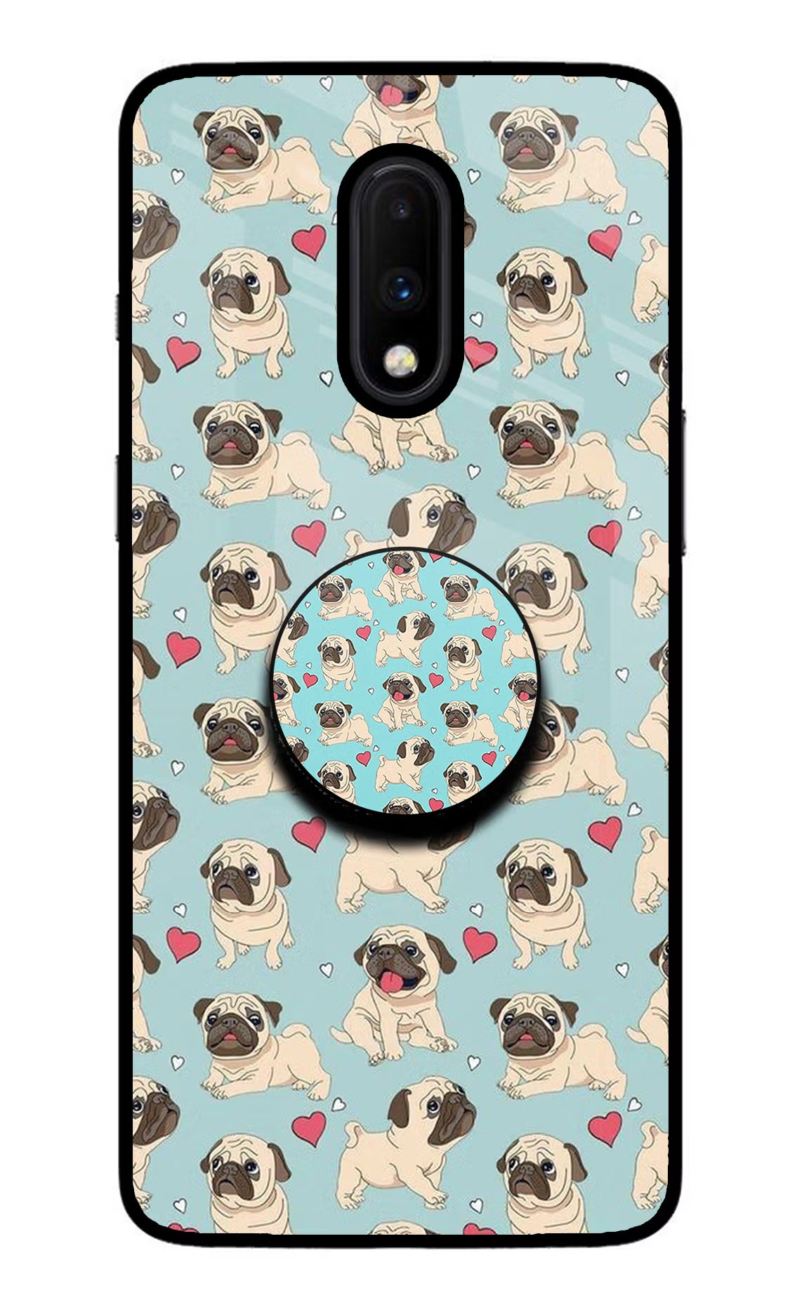 Pug Dog Oneplus 7 Glass Case