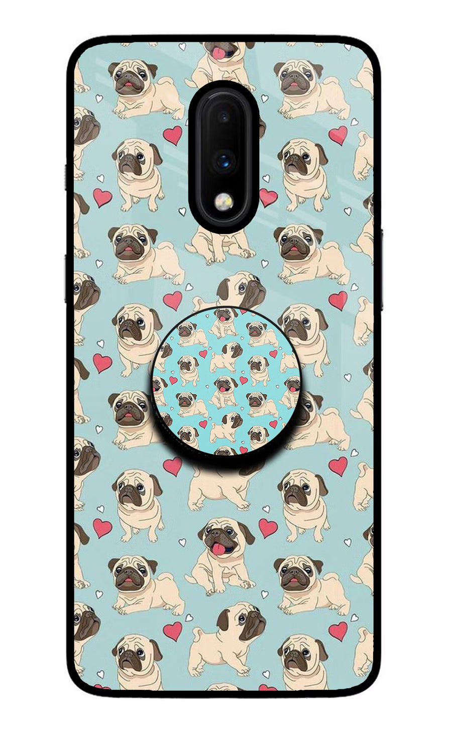 Pug Dog Oneplus 7 Pop Case, Glass case