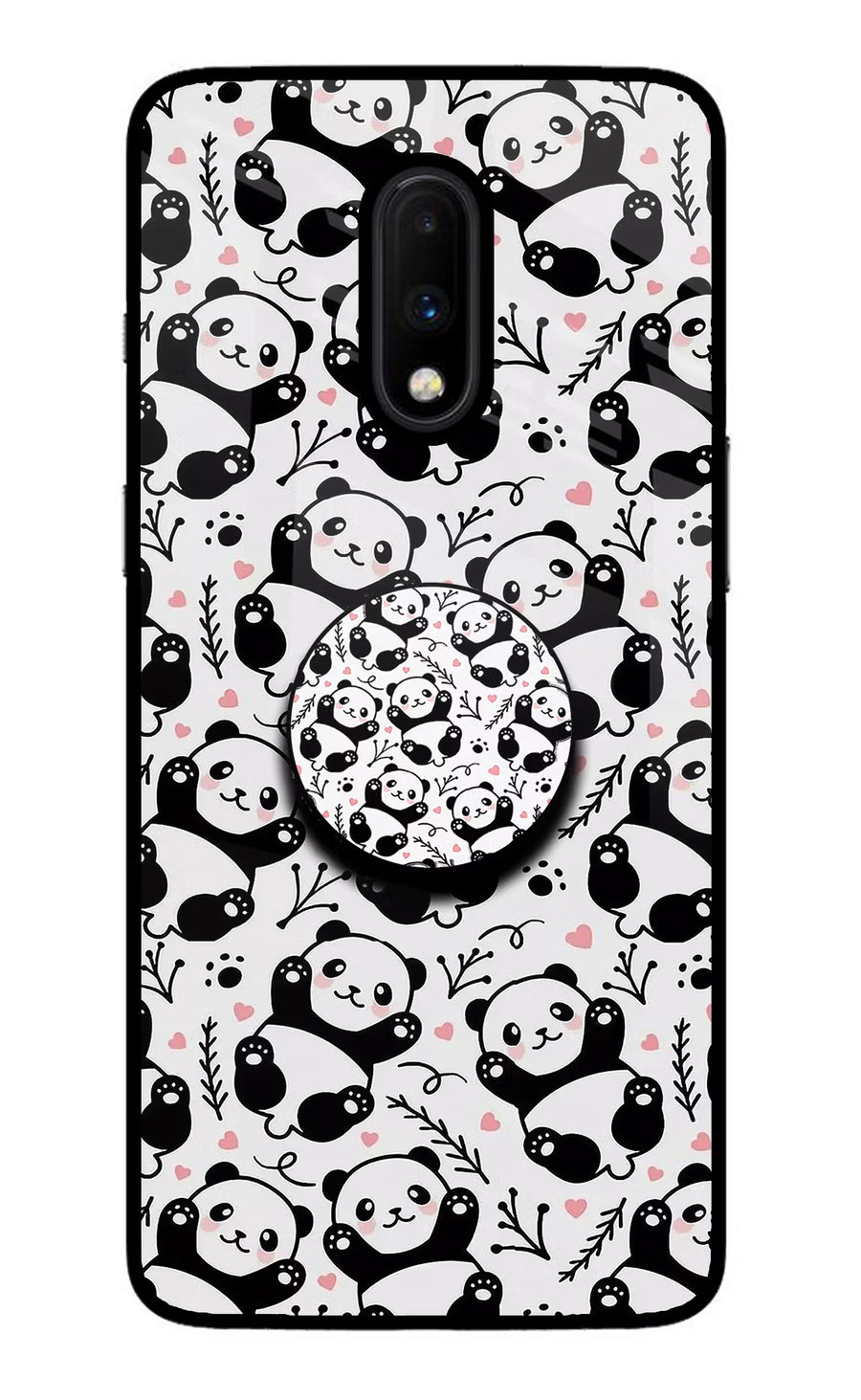 Cute Panda Oneplus 7 Pop Case, Glass case