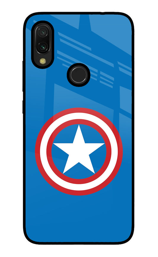 Captain America Logo Redmi 7 Glass Case