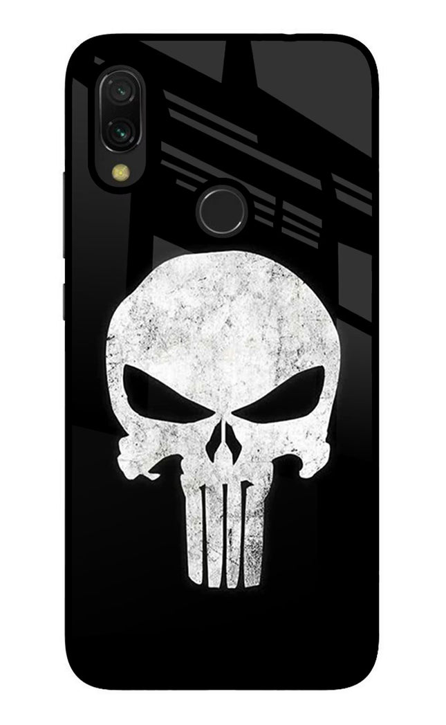 Punisher Skull Redmi 7 Glass Case Back Cover by Casekaro