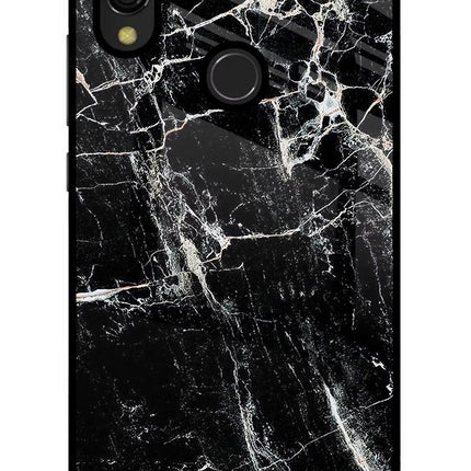 Black Marble Texture Redmi 7 Glass Case