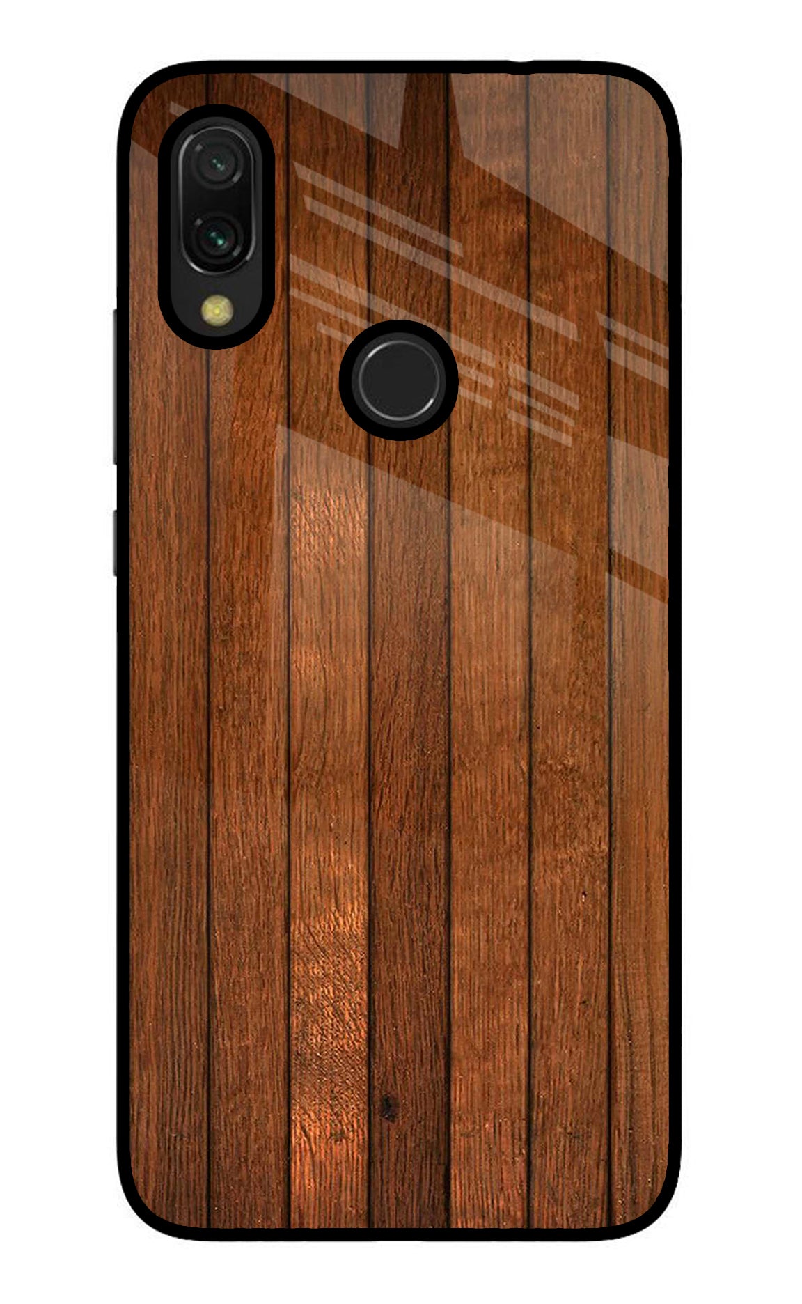 Wooden Artwork Bands Redmi 7 Glass Case