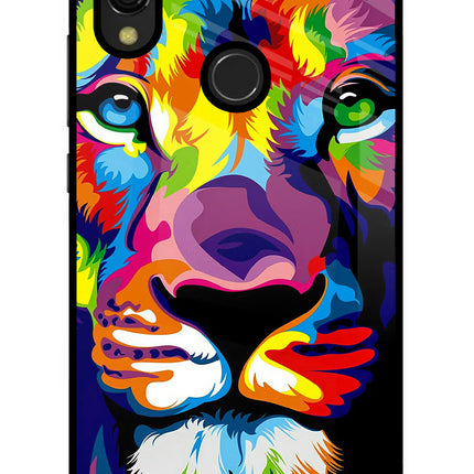 Lion Redmi 7 Glass Case Back Cover by Casekaro