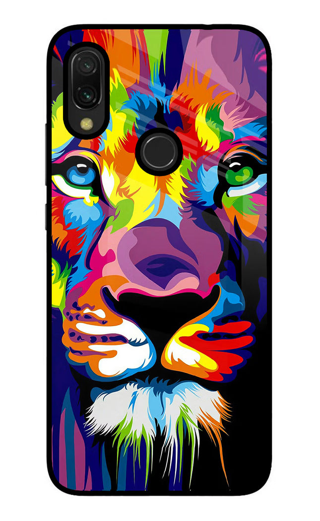 Lion Redmi 7 Glass Case Back Cover by Casekaro