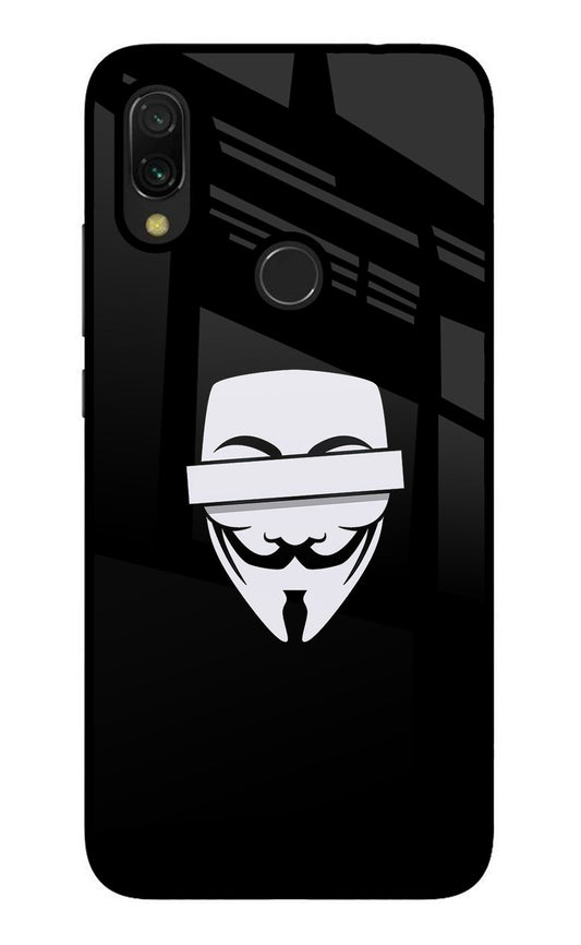 Anonymous Face Redmi 7 Glass Case