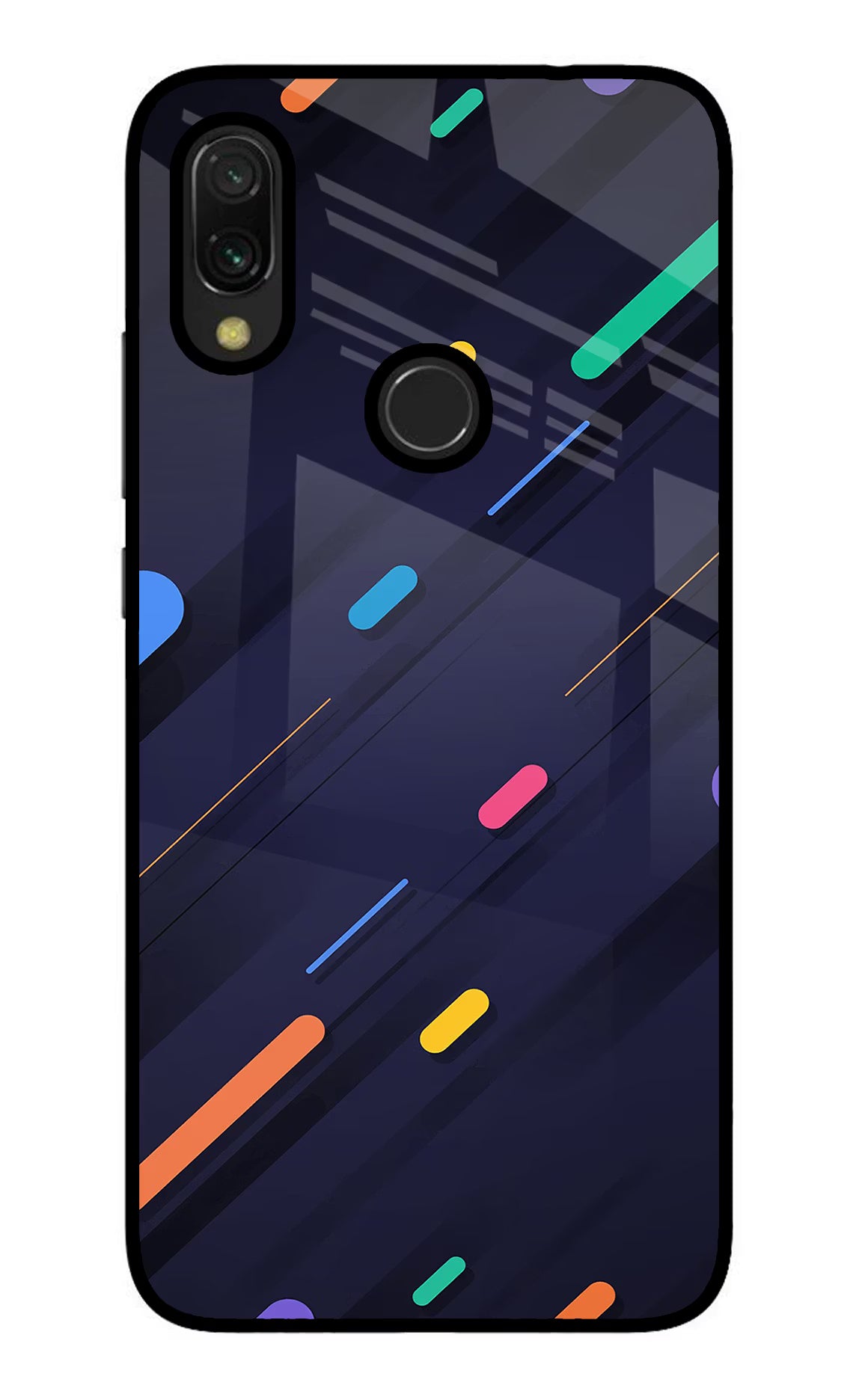 Abstract Design Redmi 7 Glass Case Back Cover by Casekaro