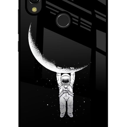 Moon Space Redmi 7 Glass Case Back Cover by Casekaro