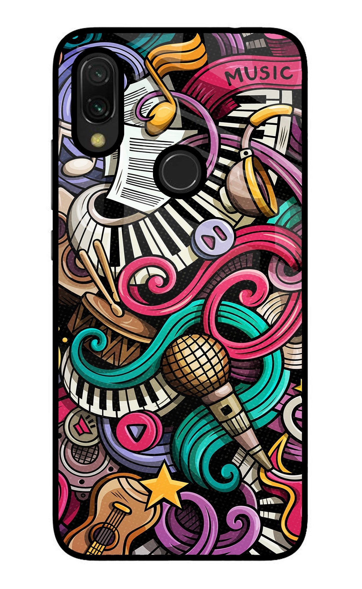 Music Abstract Redmi 7 Back Cover