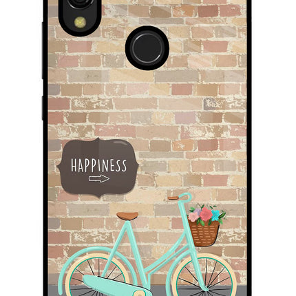 Happiness Artwork Redmi 7 Glass Case Back Cover by Casekaro