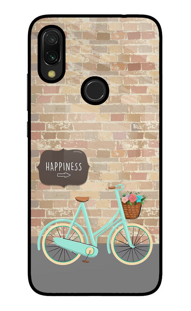 Happiness Artwork Redmi 7 Glass Case Back Cover by Casekaro