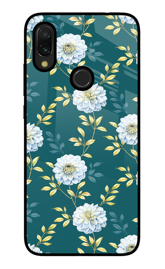 Flowers Redmi 7 Glass Case