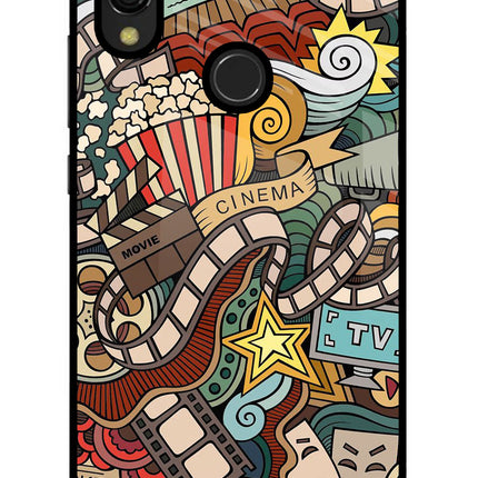 Cinema Abstract Redmi 7 Glass Case