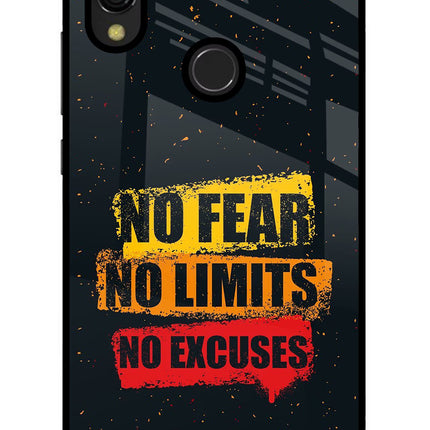 No Fear No Limits No Excuse Redmi 7 Glass Case