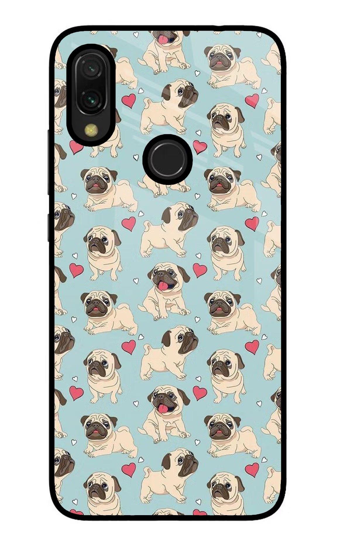 Pug Dog Redmi 7 Glass Case