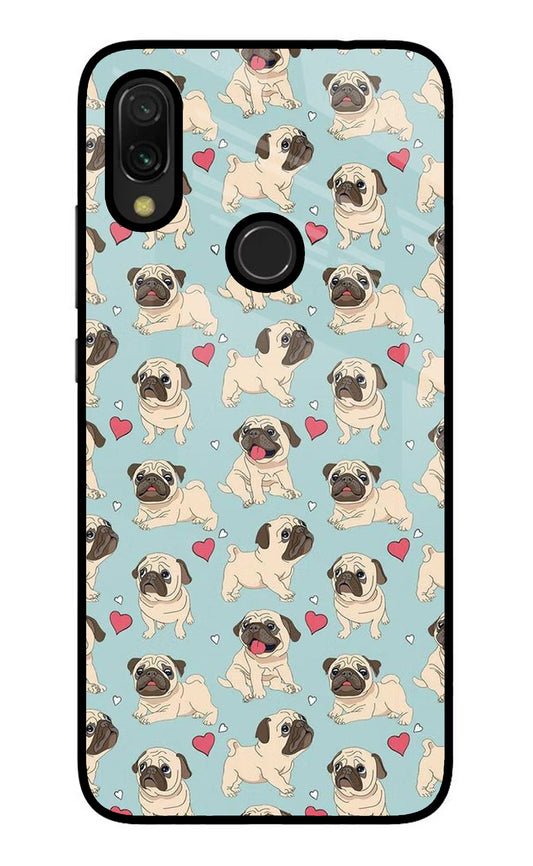 Pug Dog Redmi 7 Glass Case