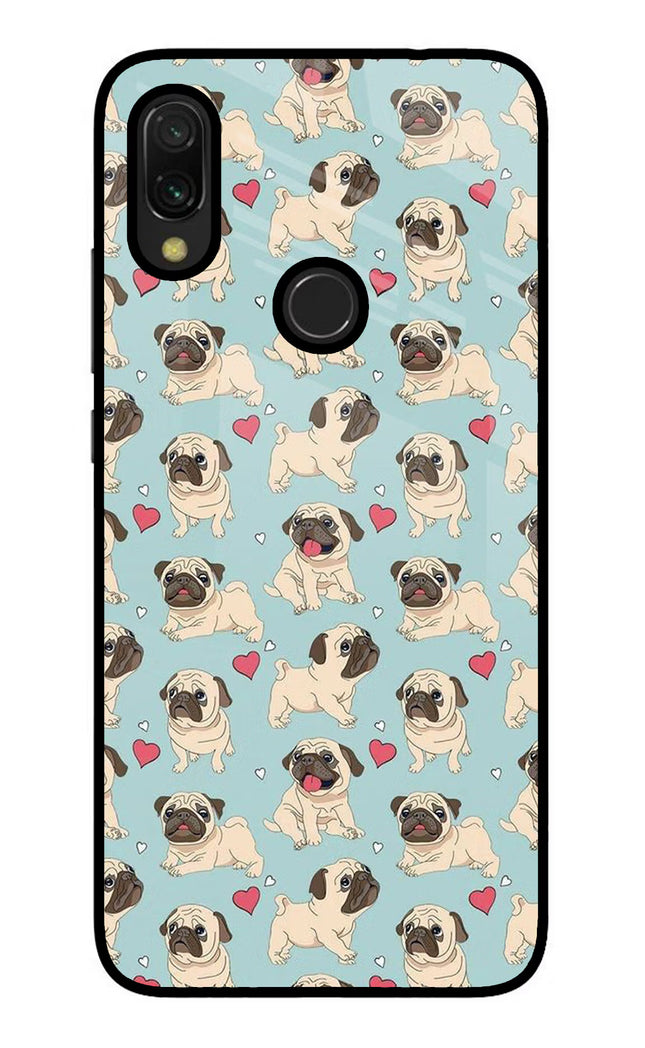 Pug Dog Redmi 7 Glass Case Back Cover by Casekaro