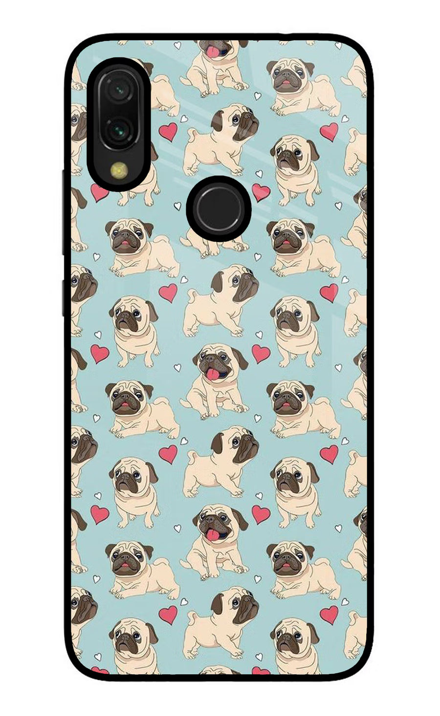 Pug Dog Redmi 7 Back Cover, Glass case