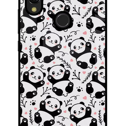 Cute Panda Redmi 7 Glass Case
