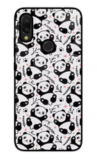 Cute Panda Redmi 7 Glass Case Back Cover by Casekaro