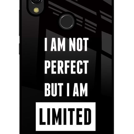 I Am Not Perfect But I Am Limited Edition Redmi 7 Glass Case Back Cover by Casekaro