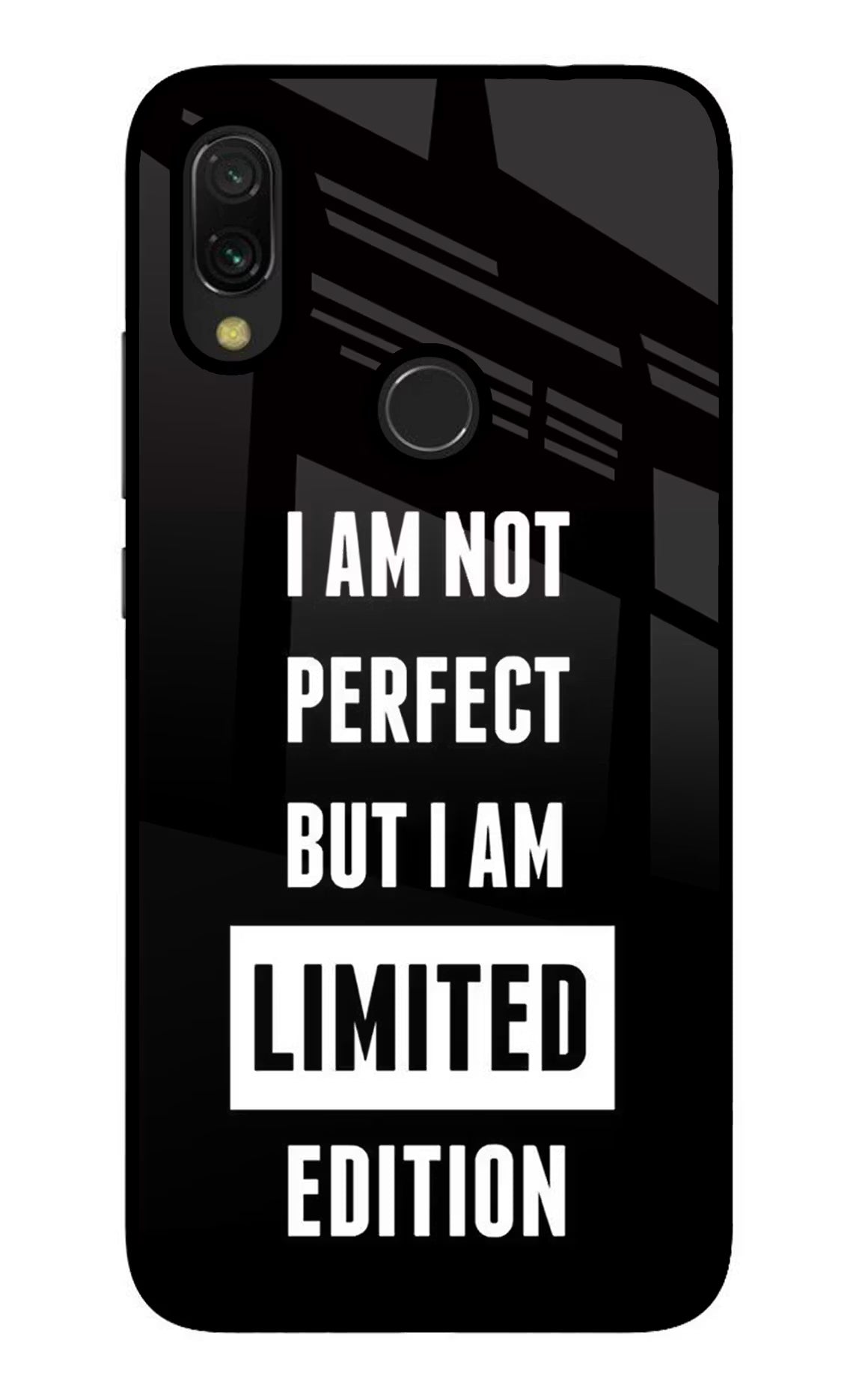 I Am Not Perfect But I Am Limited Edition Redmi 7 Glass Case Back Cover by Casekaro