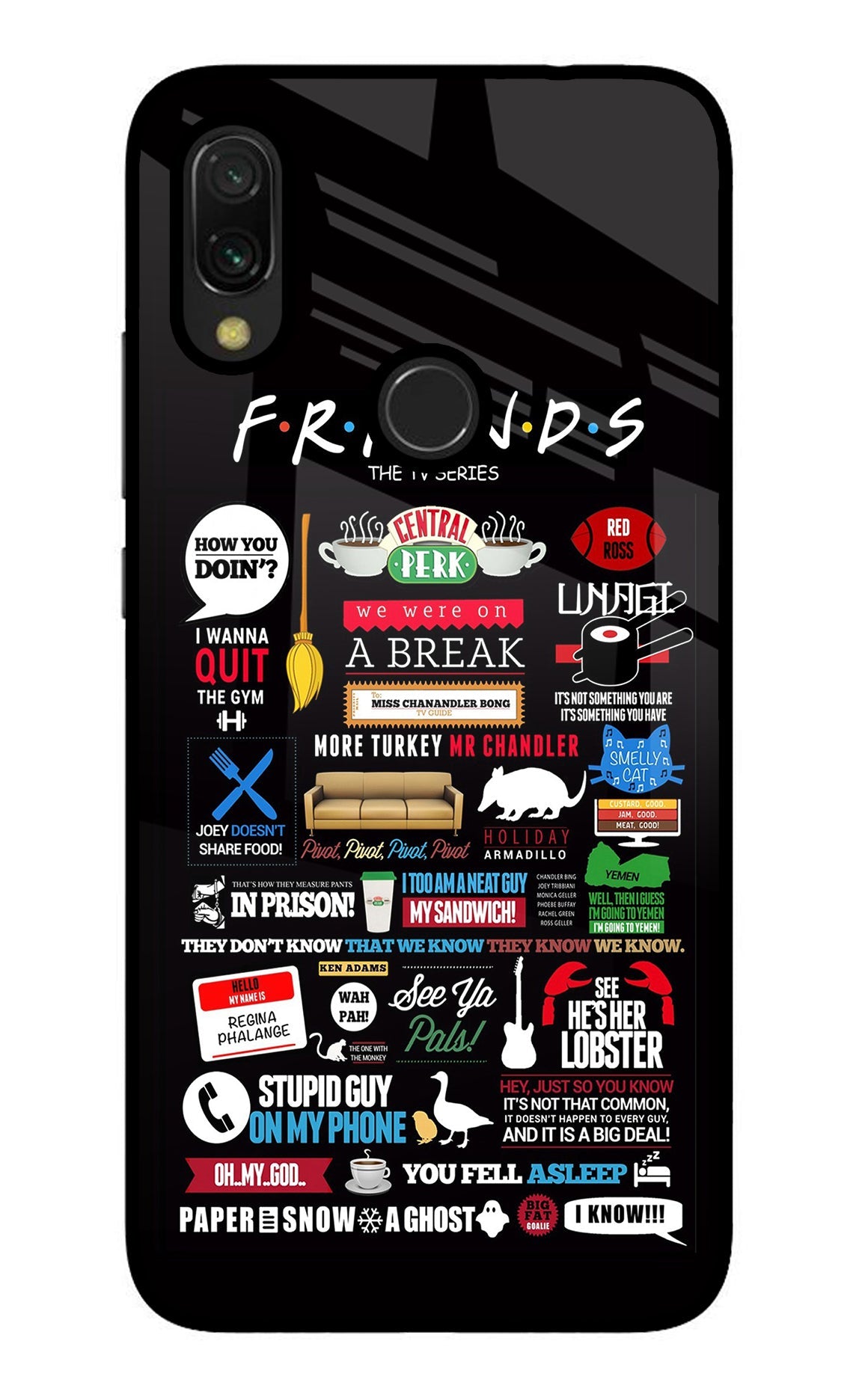 FRIENDS Redmi 7 Glass Case