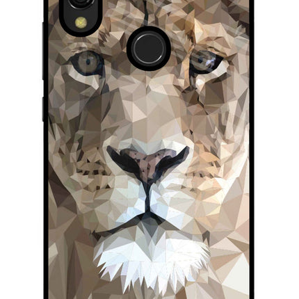Lion Art Redmi 7 Glass Case Back Cover by Casekaro