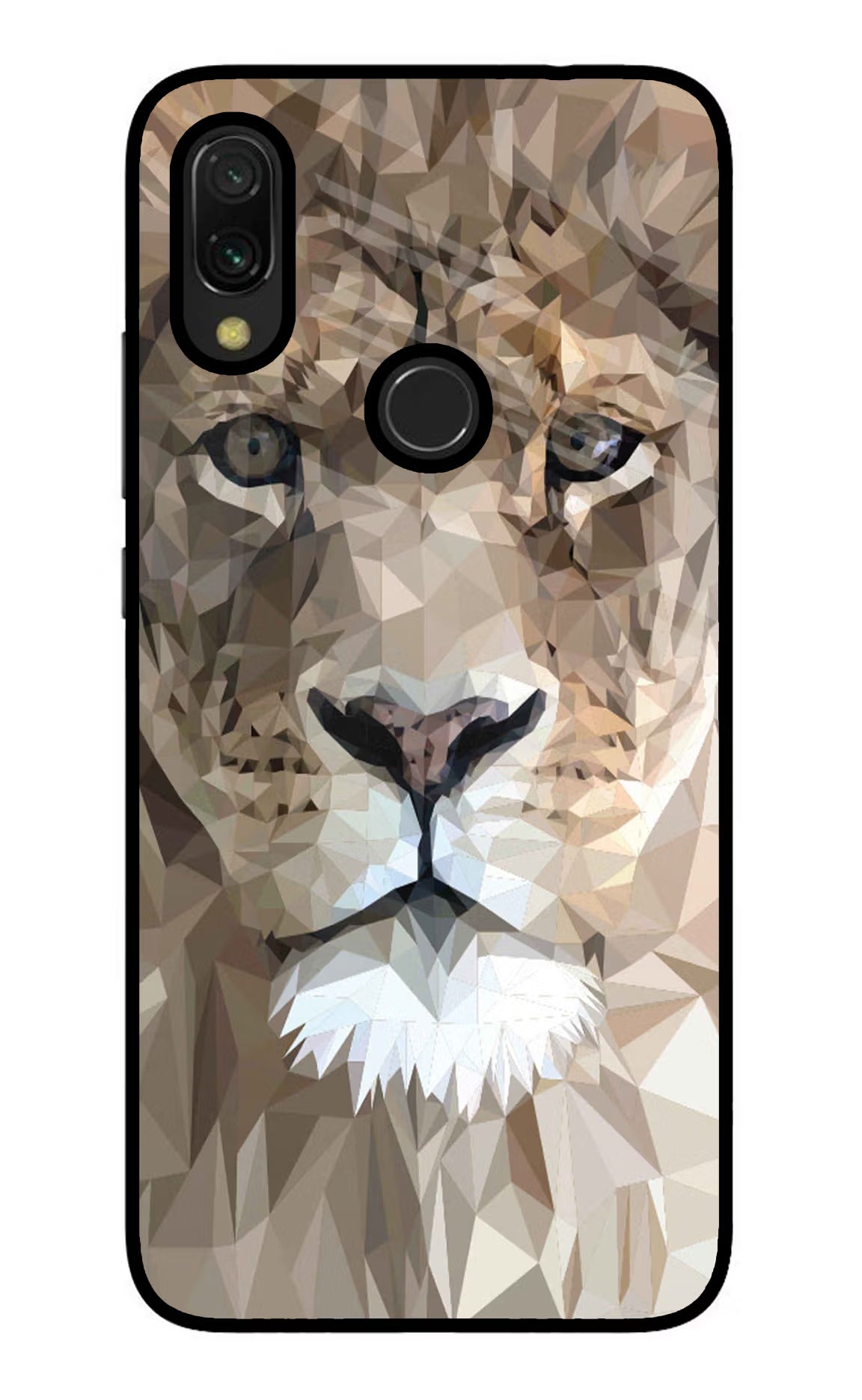 Lion Art Redmi 7 Glass Case Back Cover by Casekaro