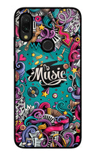 Music Graffiti Redmi 7 Glass Case