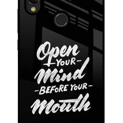 Open Your Mind Before Your Mouth Redmi 7 Glass Case