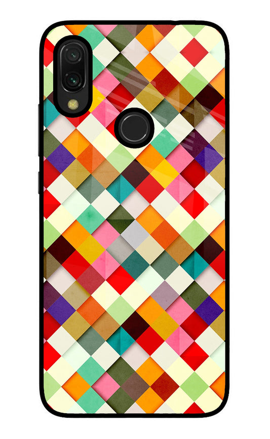 Geometric Abstract Colorful Redmi 7 Glass Case