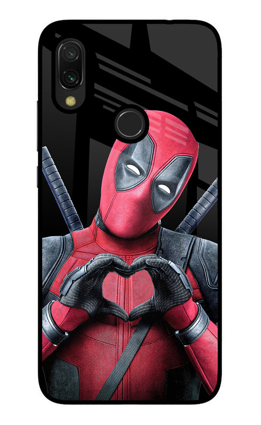 Deadpool Redmi 7 Glass Case