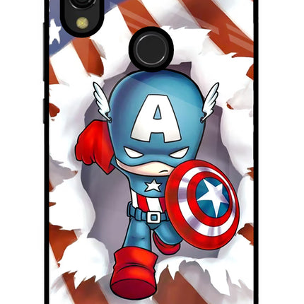 Captain America Redmi 7 Glass Case