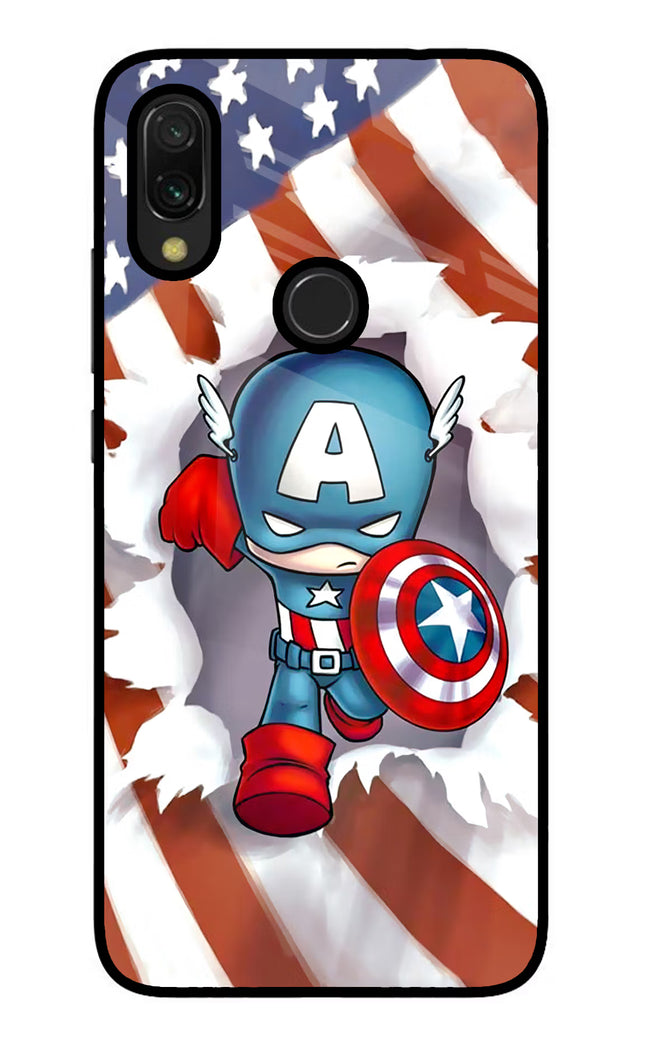 Captain America Redmi 7 Glass Case
