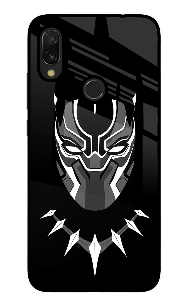 Black Panther Redmi 7 Glass Case Back Cover by Casekaro