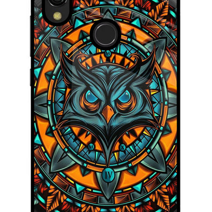 Angry Owl Art Redmi 7 Glass Case