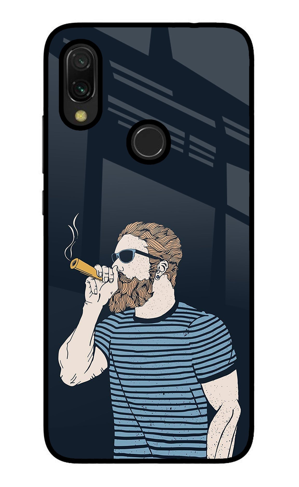 Smoking Redmi 7 Glass Case