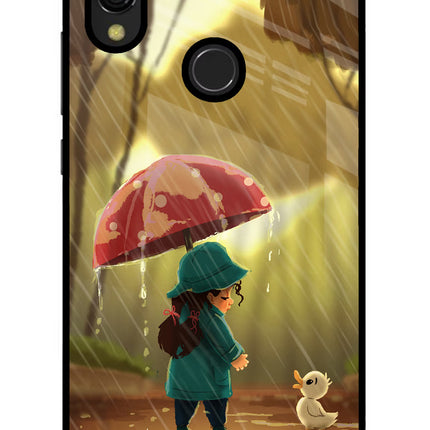 Rainy Day Redmi 7 Glass Case Back Cover by Casekaro