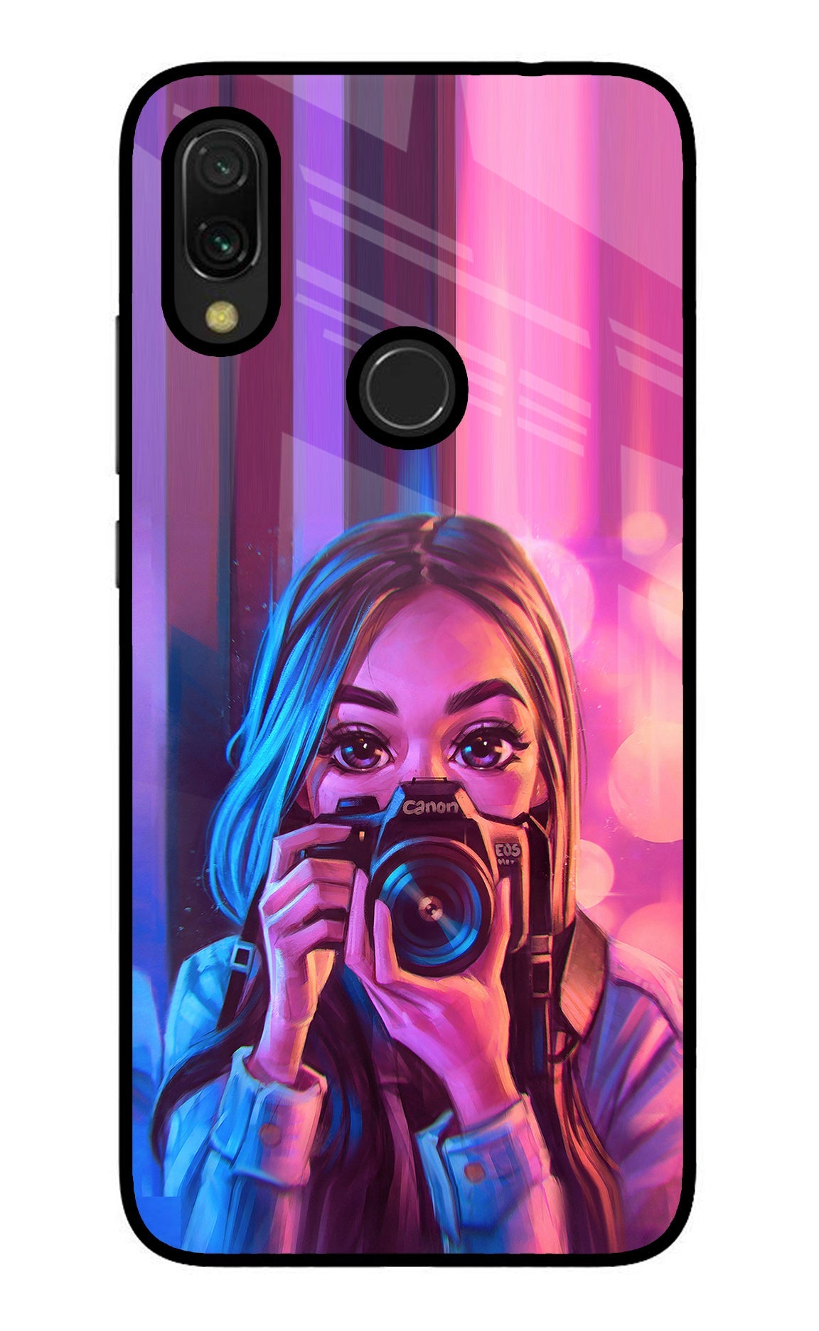 Girl Photographer Redmi 7 Back Cover