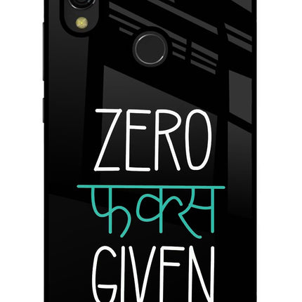 Zero Fucks Given Redmi 7 Glass Case