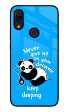 Keep Sleeping Redmi 7 Glass Case Back Cover by Casekaro