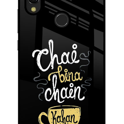 Chai Bina Chain Kaha Re Redmi 7 Glass Case Back Cover by Casekaro