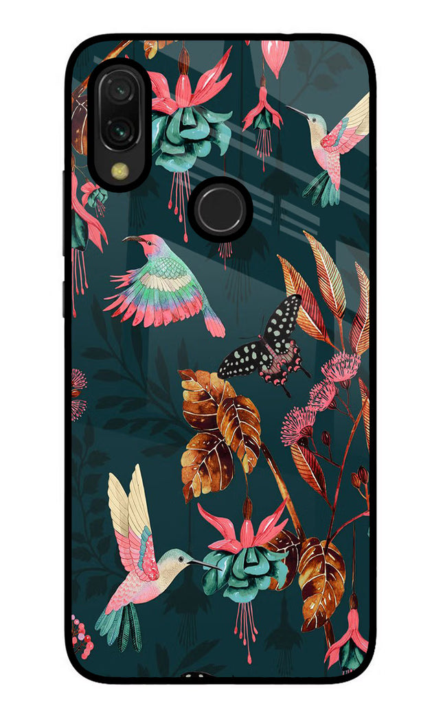 Birds Redmi 7 Glass Case Back Cover by Casekaro
