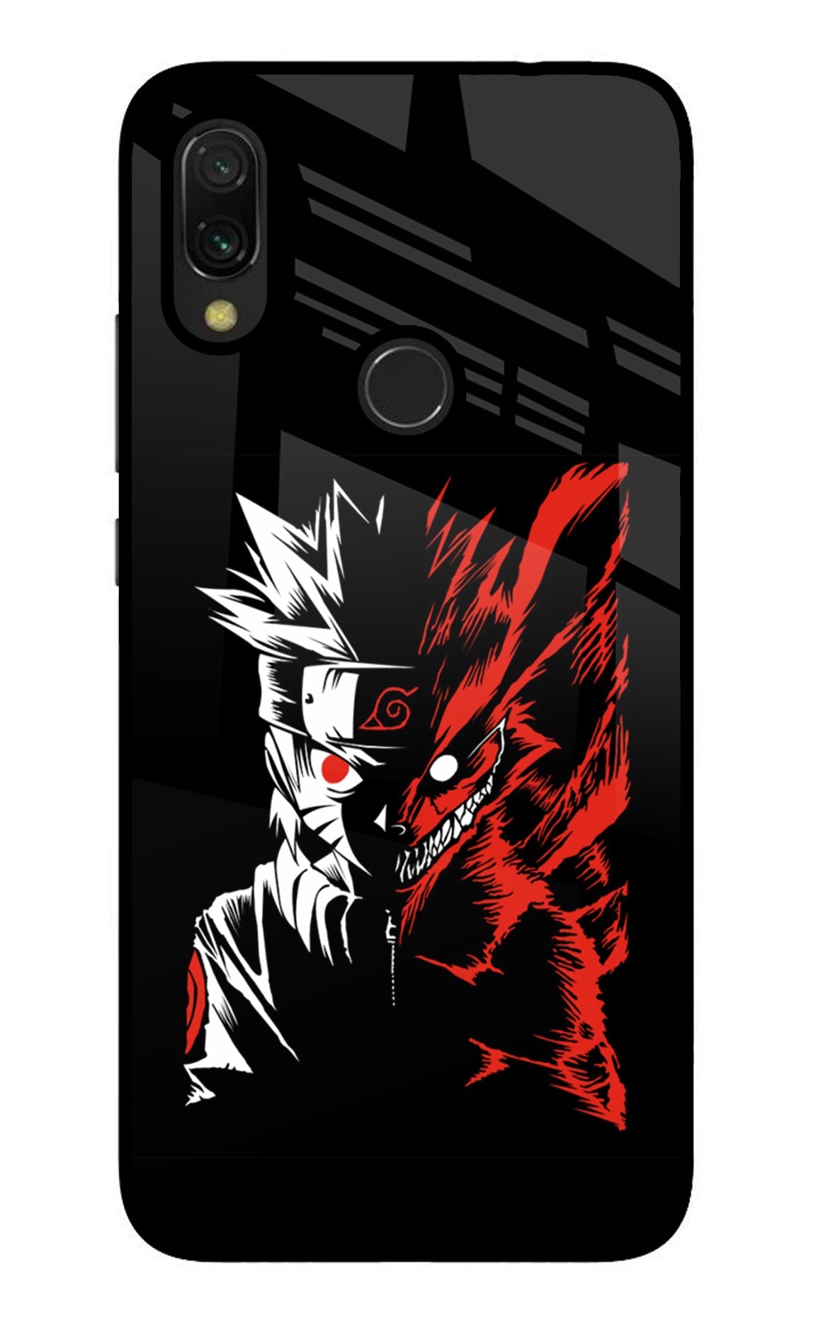 Naruto Two Face Redmi 7 Glass Case