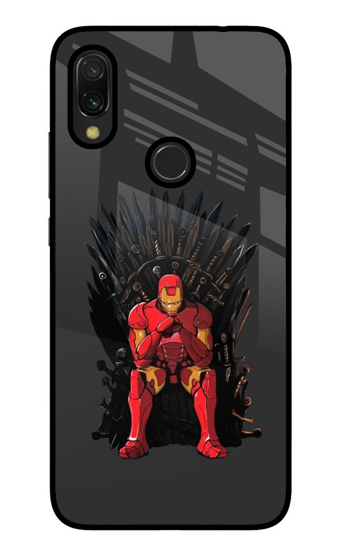 Ironman Throne Redmi 7 Glass Case