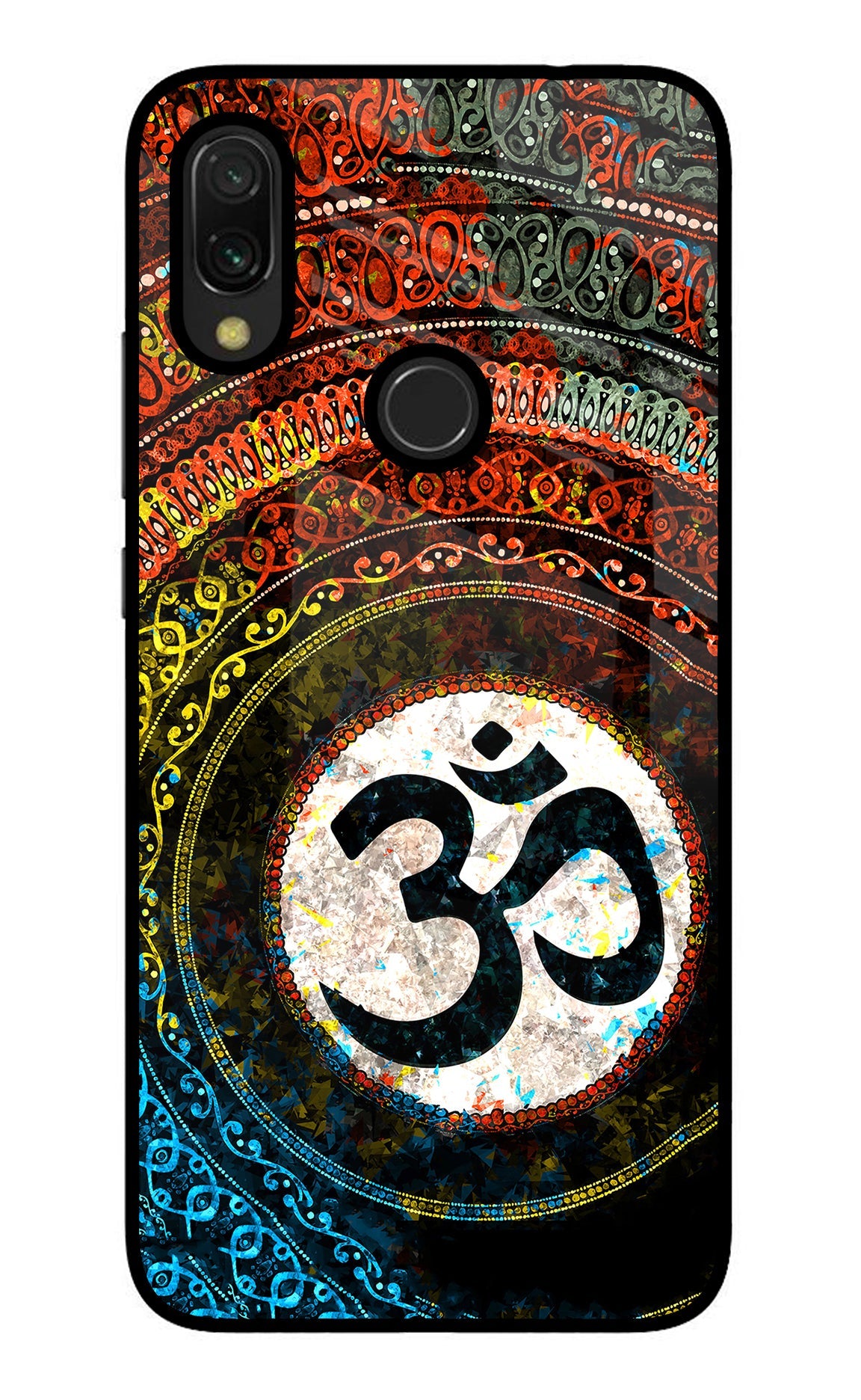 Om Cultural Redmi 7 Glass Case