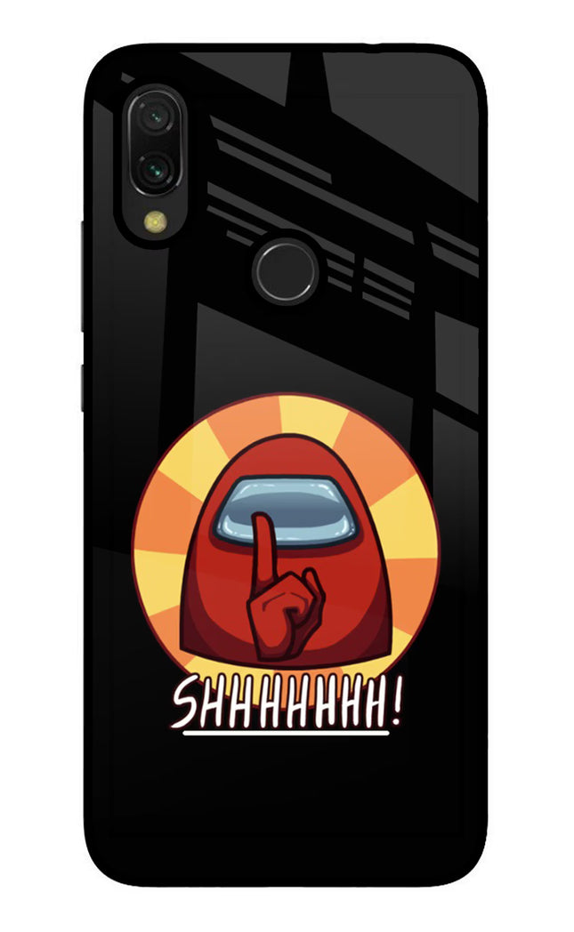 Among Us Shhh! Redmi 7 Glass Case Back Cover by Casekaro