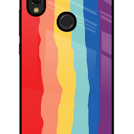 Rainbow Redmi 7 Glass Case Back Cover by Casekaro