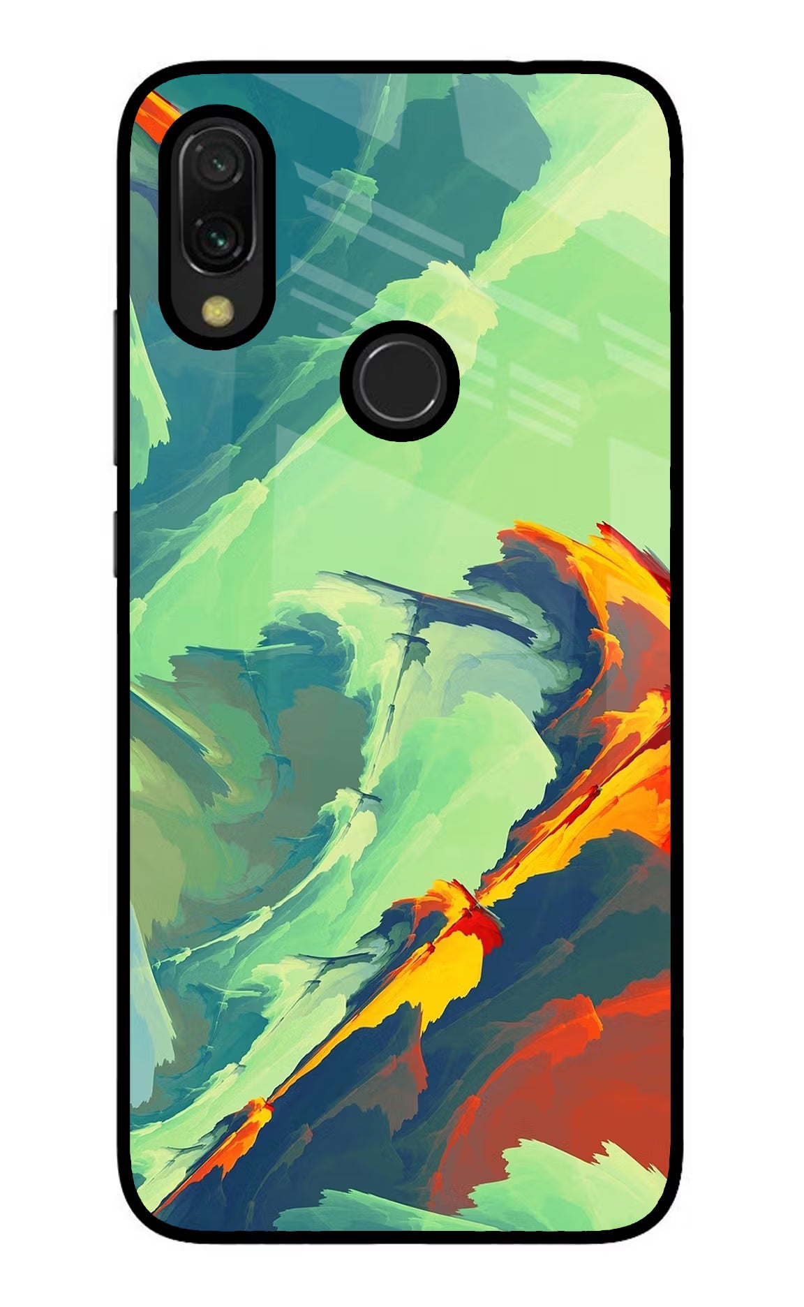 Paint Art Redmi 7 Glass Case Back Cover by Casekaro
